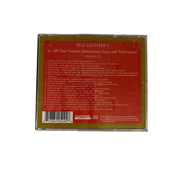 Bill Gaither's 20 All Time Favorite Homecoming Songs and Performances CD Vol 12 - Picture 2 of 3